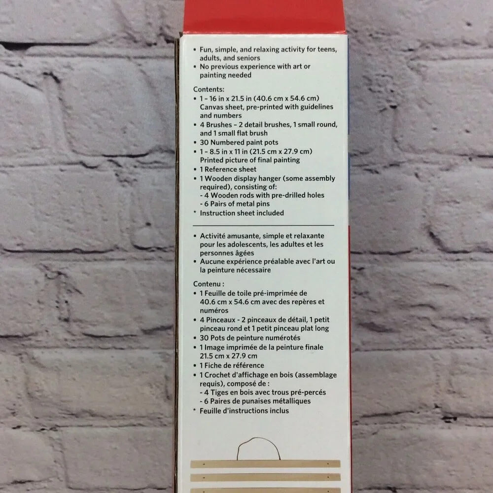 Artist's Loft Paint by Number Kit Dog w/Christmas Gift 16